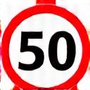 Speed limit sign icon